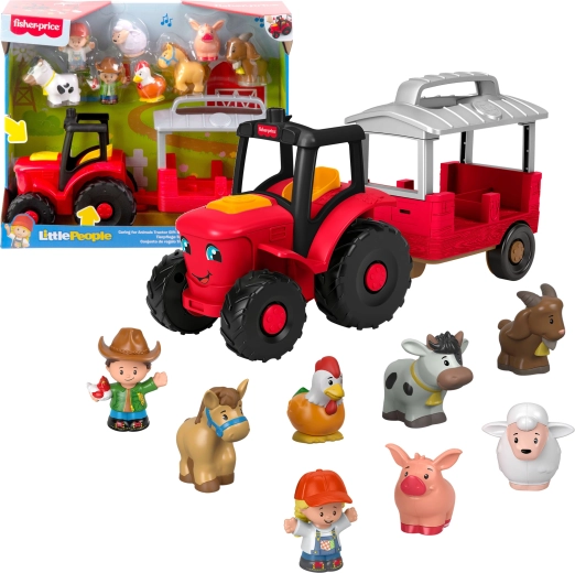 Fisher-Price Little People trattore cura degli animali – set interattivo con personaggi