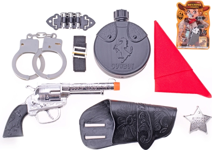 Set western – revolver 17 cm con accessori per piccoli cowboy