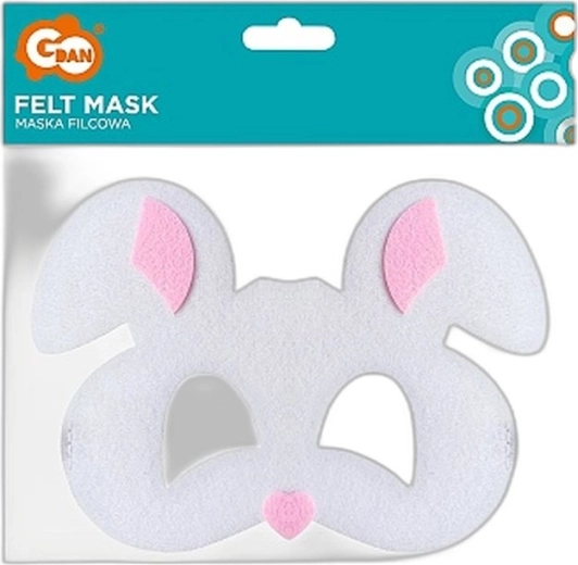 Maschera in feltro coniglio per bambini - 1 pezzo