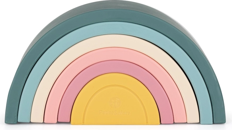 PETITE&MARS arcobaleno impilabile in silicone Rainbow misty green