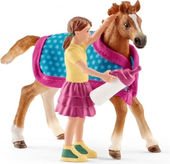 Puledro con ragazza e accessori