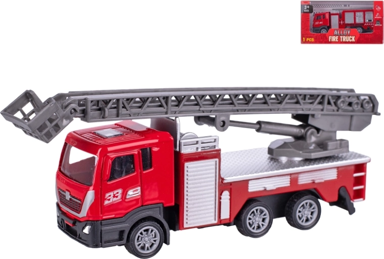 Autopompa dei vigili del fuoco in metallo 12 cm con retrocarica