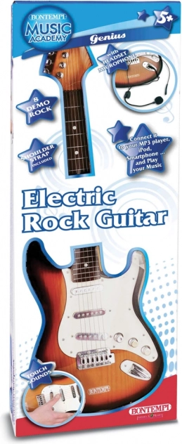 Chitarra elettrica rock con microfono