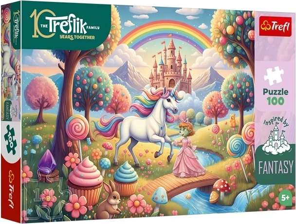 Puzzle Inspired By Fantasy unicorno nella dolce fantasia 100 pezzi