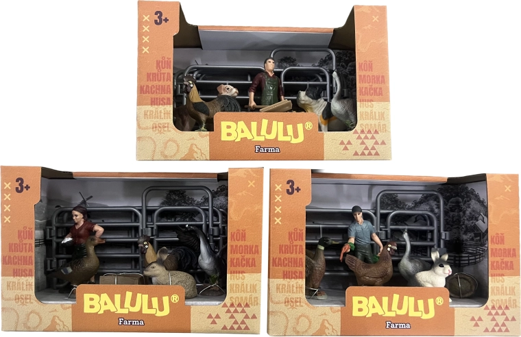BALULU set da gioco con pollame e piccoli animali, figurina e recinto - 1 pezzo