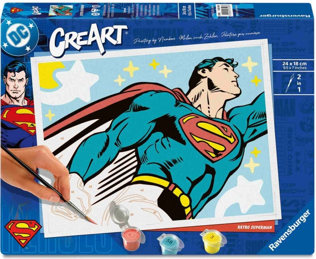 Pittura creativa con numeri CreArt Superman