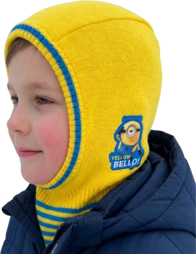 Passamontagna invernale per bambini Minions giallo
