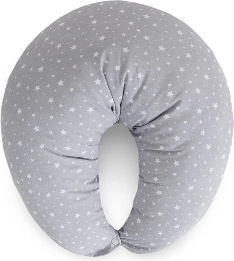 Ceba baby cuscino per allattamento Huggy Basic Grey Stars 150 × 60 × 37 cm