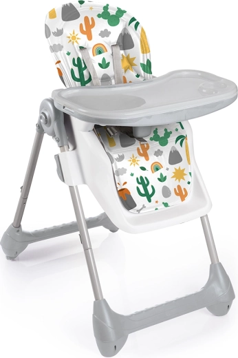 Seggiolone pappa deluxe per bambini grigio-bianco