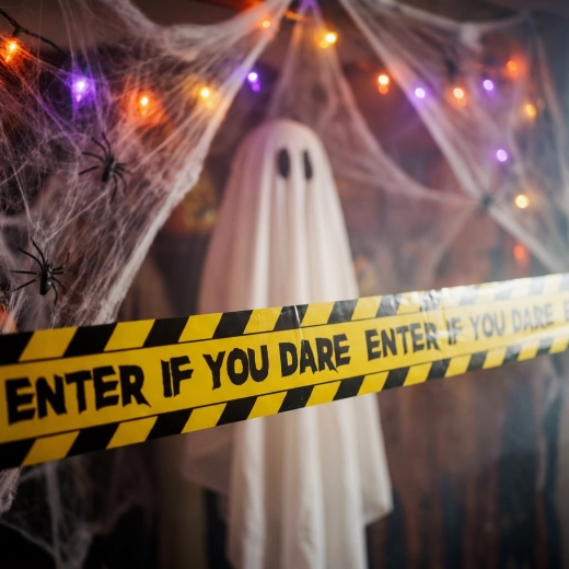 Nastro decorativo di avvertimento per Halloween 3 × 6 m