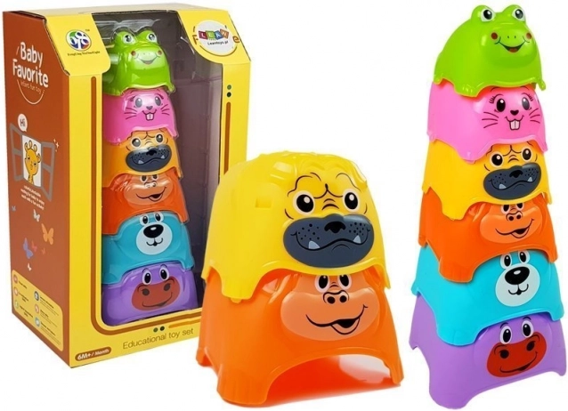 Piramide colorata animale per neonati