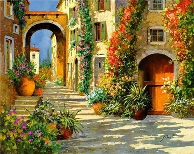 Norimpex Dipingi con i numeri Città balcanica 40 × 50 cm