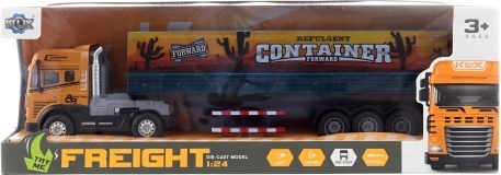 Camion con container, luci e suoni