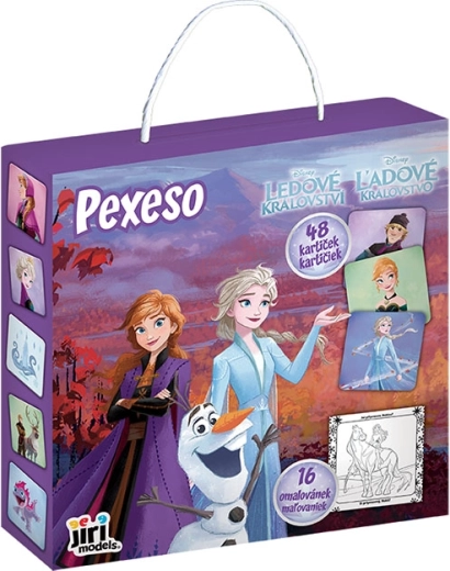 Memory in scatola con album da colorare Frozen