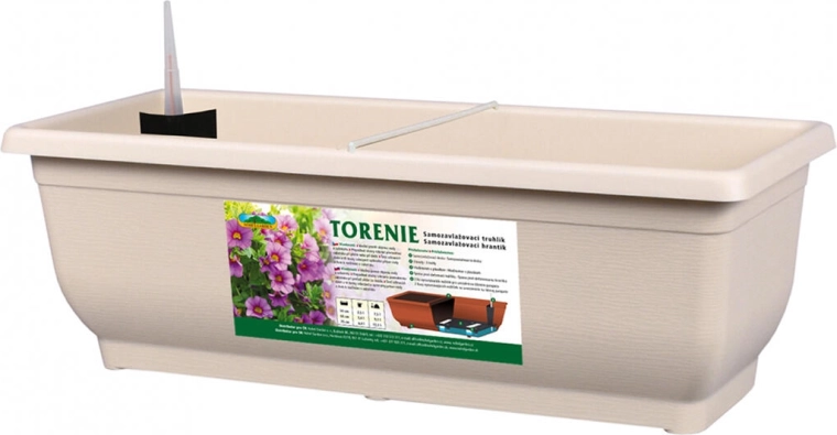 Fioriera autoirrigante Torenie Modern 50 cm marrone chiaro