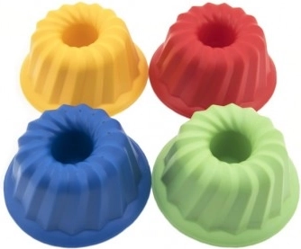Formina per la sabbia a forma di ciambella, plastica, 12 × 7 cm, colori assortiti