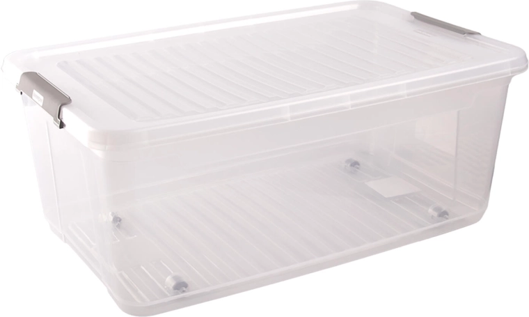 Box contenitore 37 l con coperchio e rotelle