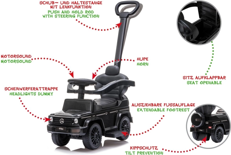 Girello per bambini Mercedes-Benz G 350 d 3 in 1 nero