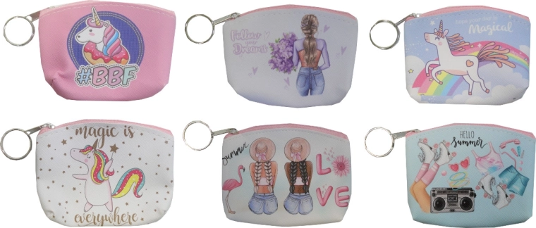 Portamonete da ragazza con scritte positive