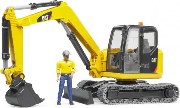 Bruder miniescavatore CAT con figurina dell’operaio 1:16