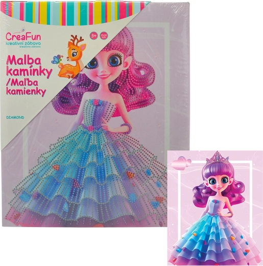 Pittura diamantata – bambola arcobaleno 25 × 30 cm