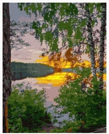 Norimpex dipingere con i numeri Lago nella foresta 40 × 50 cm