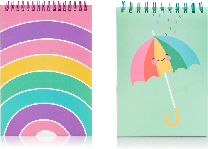Blocco note A5 a righe con rilegatura a spirale (80 fogli)