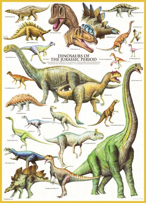 Puzzle Eurographics dinosauri del periodo giurassico 1000 pezzi