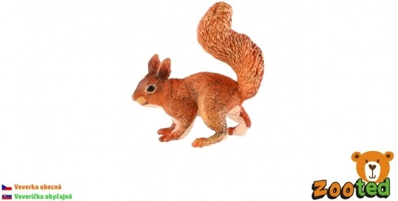 Figuretta di scoiattolo in plastica 9 cm