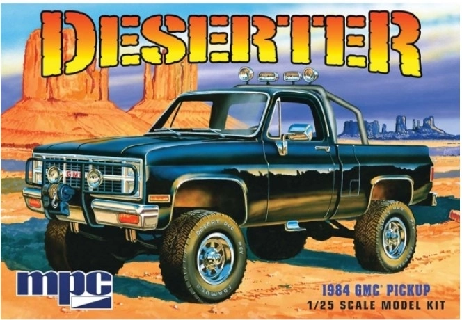 Modello in plastica dell’auto 1984 GMC Pickup "Deserter" nero MPC