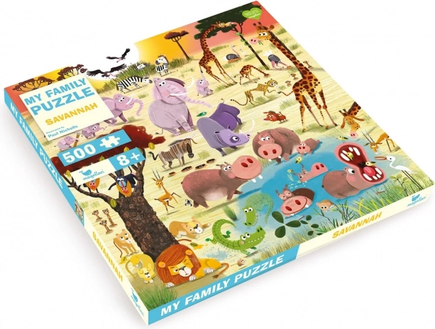 Puzzle famiglia Savana 500 pezzi