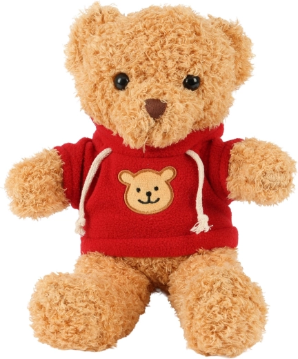 Orsetto di peluche Kruzzel 30 cm, marrone chiaro con felpa
