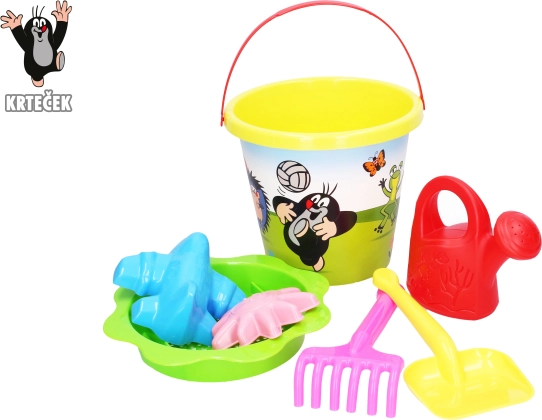 Set da sabbia Talpa – grande secchio giallo 3,5 l