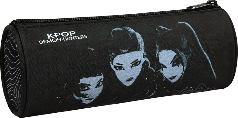 Astuccio scolastico a bustina GIM KPop Demon Hunters Huntrix nero