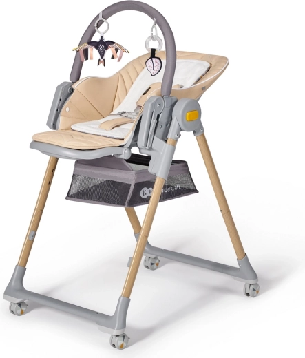 Seggiolone e sdraietta 2 in 1 KINDERKRAFT Lastree Wood Premium