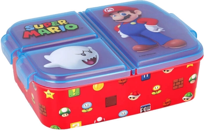 Lunch box Stor Super Mario con 3 scomparti (blu-rosso)