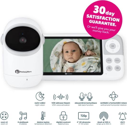 Baby monitor digitale PETITE&MARS EVE 5.0 con display da 5"