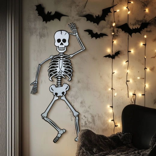 Decorazione scheletro di Halloween in schiuma 85 × 18 cm
