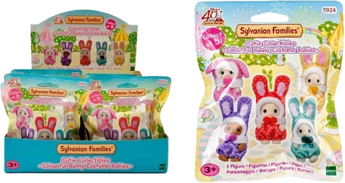Sylvanian Families sacchetto con coniglietti in costumi colorati - 1 pezzo