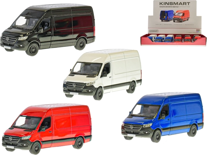 Kinsmart Mercedes‑Benz Sprinter modello in metallo 1:48 con porte apribili