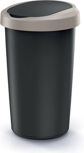 Pattumiera con coperchio basculante 25 l in plastica riciclata