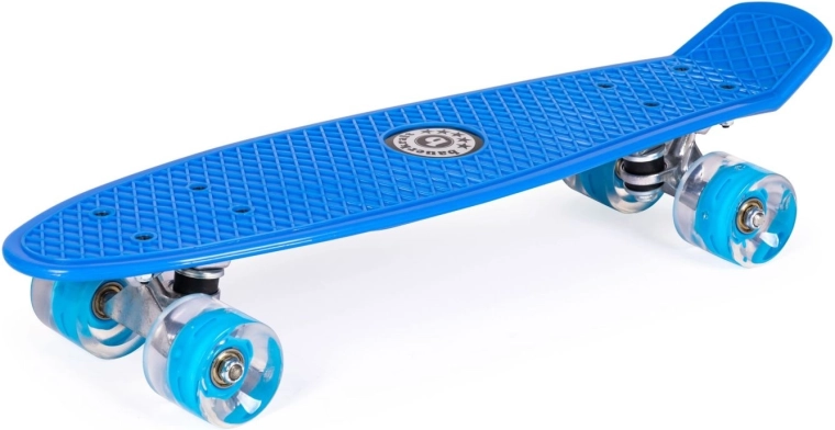 Fiszka blu (penny board) con ruote LED luminose