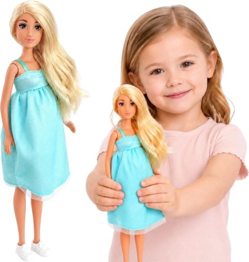 Bambola incinta Lily Woopie Royal con bebè in abito blu