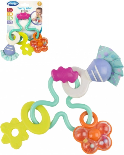 Sonaglio pastello Playgro con massaggiagengive - 1 pezzo