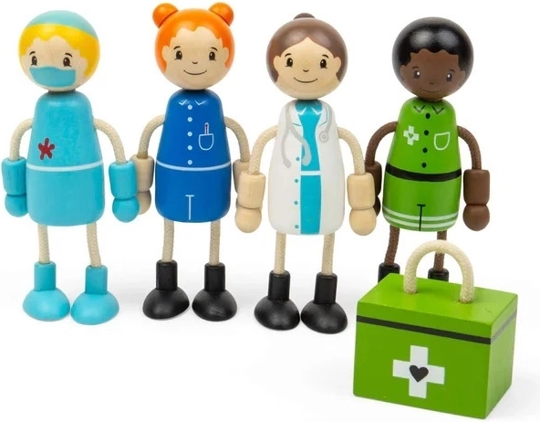 Tidlo personaggi in legno operatori sanitari