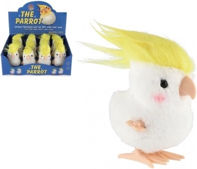 Pappagallo a molla giocattolo di plastica