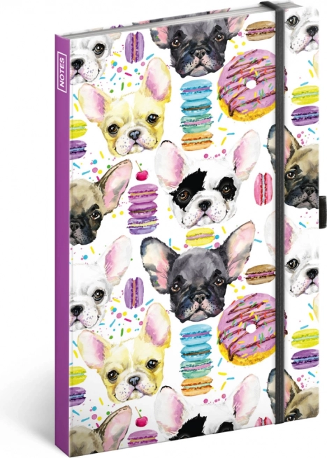 NOTIQUE Notes Bulldog, a righe, 13 x 21 cm