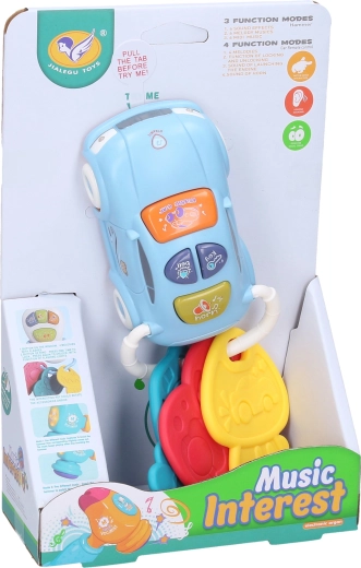 Automobilina con chiavi con effetti luminosi e sonori 17 cm - 1 pezzo