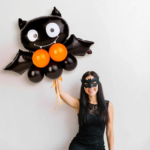 Decorazione con palloncini a forma di pipistrello per Halloween