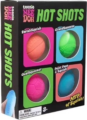 Schylling NeeDoh palline antistress Hot Shots – set da 4